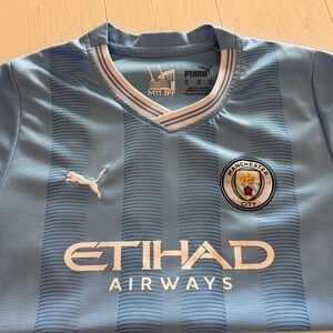 Puma Haaland Manchester City Sky Blue Football Jersey
